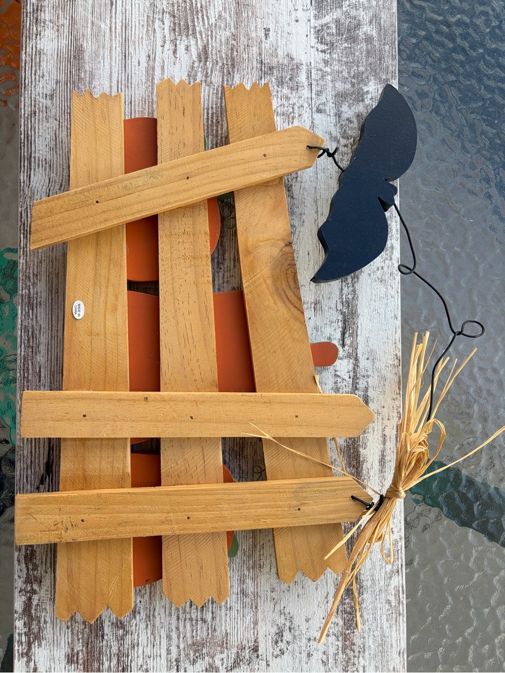 Halloween Wooden Pumpkin Welcome Plaque Hanging - Picture 6 of 6